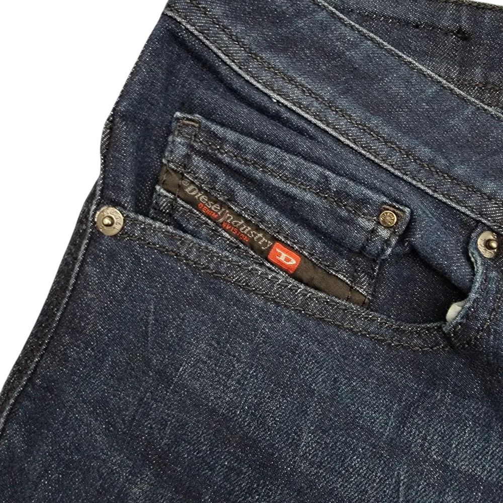 Diesel Safado Jeans Mens 36x32 Blue Denim Regular Slim Straight Button Fly 0845B
